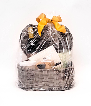 Basket with spa and relaxation items