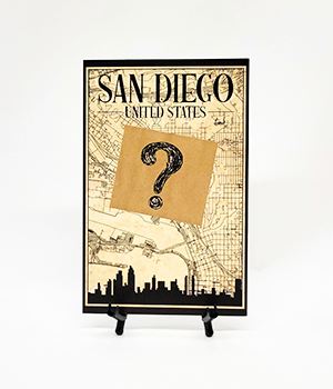 San Diego Mystery poster board