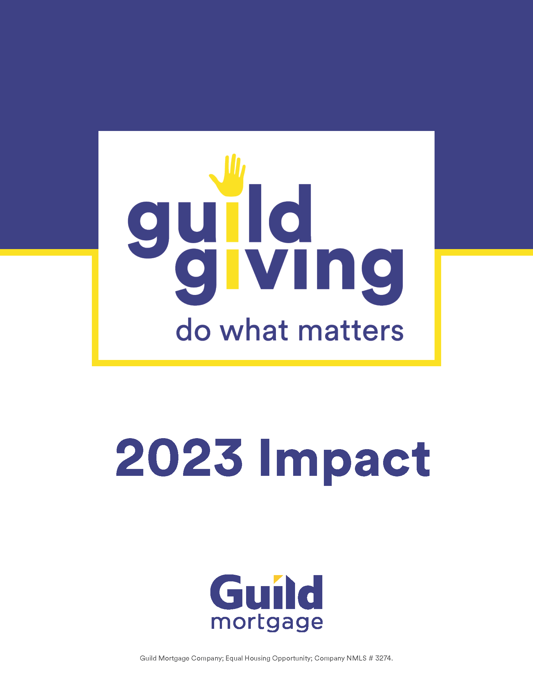 Guild Giving impact report cover