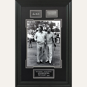 Framed photo of classic golfers