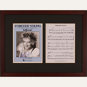 Framed photo of Rod Stewart