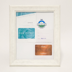 Framed gift cards for spa