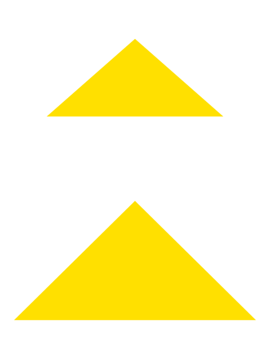 Two upward yellow triangles